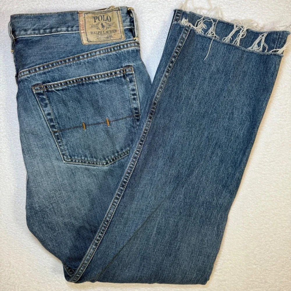 Vintage Polo Ralph Lauren Jeans 36x30 Classic Fit Y2K Distressed Denim USA